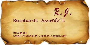 Reinhardt Jozafát névjegykártya
